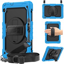 ZSHSKJ For Huawei Mediapad T5 Shockproof Colorful Silicone + Pc Protective Case With Holder & Shoulder Strap & Hand Strap (Yurt Dışından)