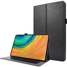 ZSHSKJ Huawei Onur V6 / Matepad 10.4 Inç Çılgın At Doku Yatay Çevirme Deri Kılıf 2 Katlı Tutucu ve Kart Yuvası ile (Yurt Dışından)