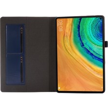 ZSHSKJ Huawei Onur V6 / Matepad 10.4 Inç Çılgın At Doku Yatay Çevirme Deri Kılıf 2 Katlı Tutucu ve Kart Yuvası ile (Yurt Dışından)