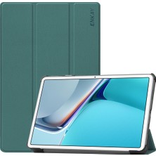 Enkay Huawei Matepad 11 2021 Enkay Custer Doku Yatay Flip Pu + Pc Deri Kılıf ile Üç Katlanır Tutucu ve Uyku / Uyandırma Fonksiyonu (Yurt Dışından)