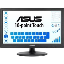 Asus 15.6 Asus VT168HR 5ms 60MHZ 1xvga 1xhdmı Wxga 1366X768 Flıcker-Free Düşük Mavi Işık Dokunmatik Ekran