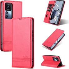 Eabhulie Xiaomi 12T / 12T Pro / Redmi K50 Ultra Için Vintage Deri Cüzdan Standı Telefon Kılıfı Rose Red (Yurt Dışından)