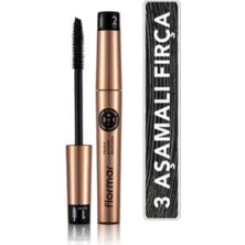 Flormar 3 Kademeli Ayarlanabilir Maskara (SİYAH) - Triple Action Mascara - 001