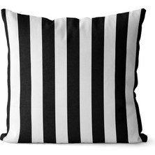 Jwk Home Siyah Beyaz Baskılı 2 Dijital Baskılı Kırlent Kılıfı (43X43)