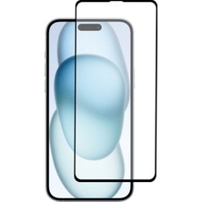 Caseart Apple iPhone 15 Plus Tam Kaplayan Temperli Ekran Koruyucu Cam