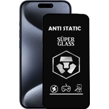 Caseart Apple iPhone 15 Pro Tam Kaplayan Anti Statik Dayanıklı Süper Cam Ekran Koruyucu