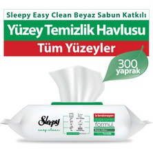 Sleepy Easy Clean Beyaz Sabun Katkılı Yüzey Temizlik Havlusu 3X100 (300 Yaprak)