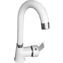 Global Şahinler Mix Kuğu Lavabo Bataryası Aç-Kapa Beyaz