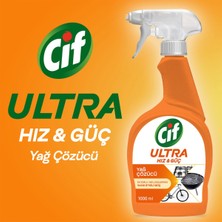 Cif Ultra Hız & Güç Yağ Çözücü Sprey Leke ve Kir Çıkarıcı 1000 ml X3