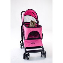 Justie Pet Flatiron  Kedi & Köpek Arabası Pembe  70X45X91 cm