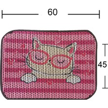 Epilla Renkli Kedi Tuvaleti Önü Elekli Kedi Kumu Paspası 60 x 45 cm