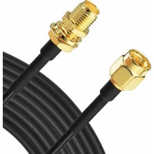 Alkatronik Rg174 Sma Erkek Dişi 5M Kabl0 50 Ohm Altın Kaplama Rf Uzatma Wifi 3G Koaksiyel Kablo