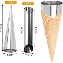 Sagrado 20 Adet Krem Boynuz Kalıpları Paslanmaz Çelik Koni Boru Şekilli Kalıp Cannoli Tüpler Için Temizleme Fırçası ile (Yurt Dışından)
