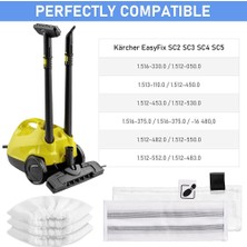 Sagrado 12 Parça Mikrofiber Bez Seti, Karcher Buharlı Temizleyiciye Uyumlu Aksesuar Easyfix Sc2 Sc3 Sc4 Sc5 (Yurt Dışından)