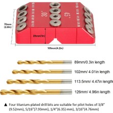 Sagrado Açılı ve Düz Delik Için 30/45/90 ° Açılı Matkap Deliği Kılavuzu Jig, Kablo Korkuluk Gecikmesi Vida Delme Şablonu, 4 Matkap Ucu (Yurt Dışından)