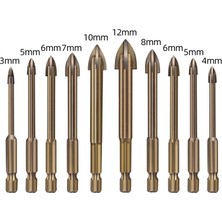 Sagrado 10PC Verimli Evrensel Delme Aleti, Çok Fonksiyonlu Çapraz Alaşım Matkap Ucu Ucu Araçları, Karbür Matkap Dokunun Ucu Seti (Yurt Dışından)