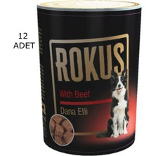 Rokus Dana Etli Köpek Konserve Maması 410 gr  12'li