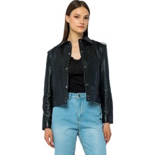Basic & More Kadın  Deri Ceket - Kendall