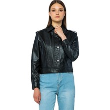 Basic & More Kadın  Deri Ceket - Kendall