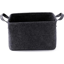 Three Beans Katlanır Keçe Depolama Sepeti Kolu ile Sundries Organizatör Kutusu Ev Giysileri Havlu Çamaşır Sepeti | Katlanabilir Saklama Torbaları (Yurt Dışından)