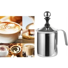 Three Beans 400 ml Paslanmaz Çelik Süt Frother Pompası Kahve Mikseri Süt Foamer Cappuccino Latte Kahve Aletleri Için Çift Mesh | Sütlüler (Yurt Dışından)