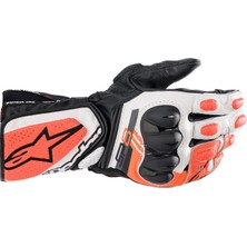 Alpinestars SP-8 V3 Korumalı Motosiklet Eldiveni Siyah  Beyaz  Parlak Kırmızı