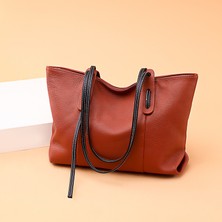 Love Home Hakiki Deri Deri Çanta Büyük Kapasiteli Çanta 2023 Yeni Moda Moda Yüksek Kaliteli Doku Bayan Koltuk Altı Çanta Tote Çanta (Yurt Dışından)