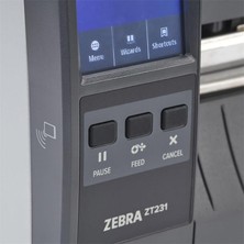 Zebra ZT231 203DPI Termal Transfer Usb+Seri+Ethernet Metal Kasa Ekranlı Endüstriyel Barkod Yazıcı (Ribonlu Kullanım)