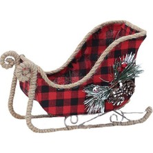 Romance Çam Kozalağı Ip Dekorasyon Yaratıcı Kumaş Noel Kar Arabası (Yurt Dışından)