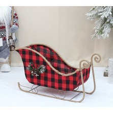 Romance Çam Kozalağı Ip Dekorasyon Yaratıcı Kumaş Noel Kar Arabası (Yurt Dışından)