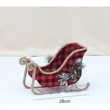 Romance Çam Kozalağı Ip Dekorasyon Yaratıcı Kumaş Noel Kar Arabası (Yurt Dışından)