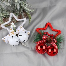 Romance Noel Beş Köşeli Yıldız Zil Aksesuarları Kolye (Yurt Dışından)