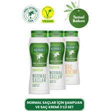 Komili Normal Saçlar İçin Temel Bakım Şampuanı 2'li Set + Saç Kremi - 3 x 500 ml