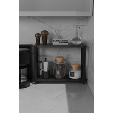 Cmkstore Metal Mutfak Tezgah Üstü Organizer 2 Yüksek Raflı Banyo Mutfak Düzenleyici Bendir