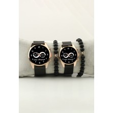 Stony Sonsuzluk Çift Kol Saati Isim ve Tarih Yazılabilir Hediye Kişiselleştirilebilir