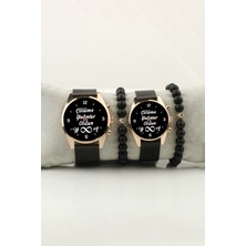 Stony Çölüme Yağmur Oldun Sevgili Çift Kol Saati Isim ve Tarih Yazılabilir Sevgiliye Bileklik Hediye