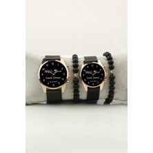 Stony Seninle Sonsuza Sevgili Isimler Çift Kol Saati Isim ve Tarih Yazılabilir Bileklik Hediye