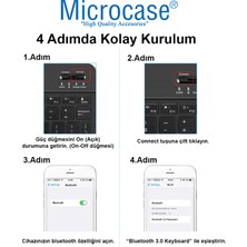 Microcase Tablet ve Telefonlar Için Türkçe Q Bluetooth Klavye ve Mouse Set - AL3476