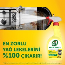 Cif Krem Sprey Limon Ultra Yağ Çözücü Yüzey Temizleyici 750 ml X3 + Mikrofiber Bez Hediye X1