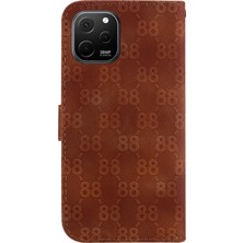 Zsunsky Shop Huawei Nova Y61 / Enjoy 50Z Için Kabartmalı Deri Kılıf (Yurt Dışından)