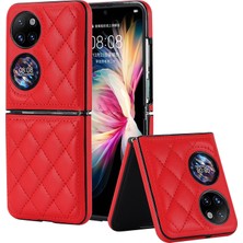 Zsunsky Shop Huawei P50 Pocket Için Eşkenar Dörtgen Katlanır Telefon Kılıfı (Yurt Dışından)