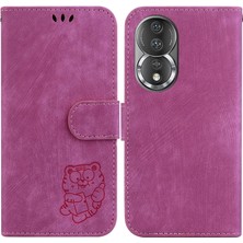 Zsunsky Shop Honor 80 Için Küçük Kaplan Kabartmalı Deri Kılıf (Yurt Dışından)