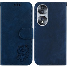 Zsunsky Shop Honor 70 Için Küçük Kaplan Kabartmalı Deri Kılıf (Yurt Dışından)