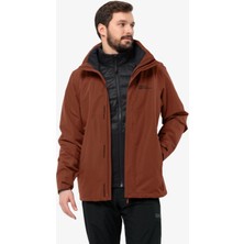 Jack Wolfskin Luntal 3in1 Erkek Kahverengi Outdoor Ceketi