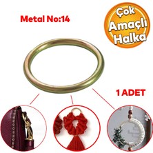 Badem10 Metal Halka Sarı Renk No:14 Duvar Makrome Anahtarlık Süs Eşya Hobi Malzeme Karabina Aksesuar