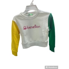 Benetton Çocuk Sweatshirt BNT-G20833 Beyaz