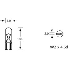 Tas 12V 1,2W Dipsiz T5 Ampul 10 Adet Gösterge Kadran Ampulü SL3100