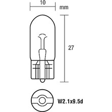 Tas 12V 5W Dipsiz T10 Ampul Turuncu Boyalı Amber Cam 10 Adet