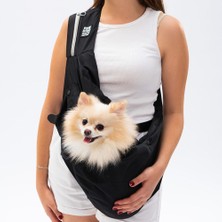 Pawstar Siyah Crossbody Küçük Irk Köpek Çapraz Taşıma Çantası