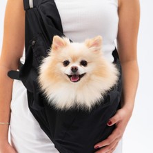 Pawstar Siyah Crossbody Küçük Irk Köpek Çapraz Taşıma Çantası